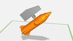 Vorschaubild Rakete mit Bauteil