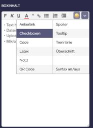 Vorschaubild Checkboxen setzen