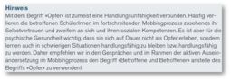 Vorschaubild Quelle: Mobbing an Schulen. Leitfaden des BMBWF (Wien, 2018, S.8)